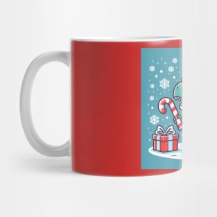 Cute Christmas T-Rex Mug